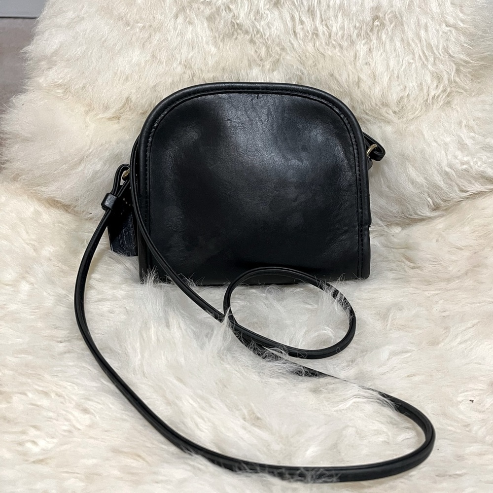 Vintage Coach Abbie Zip Mini Crossbody Bag Black